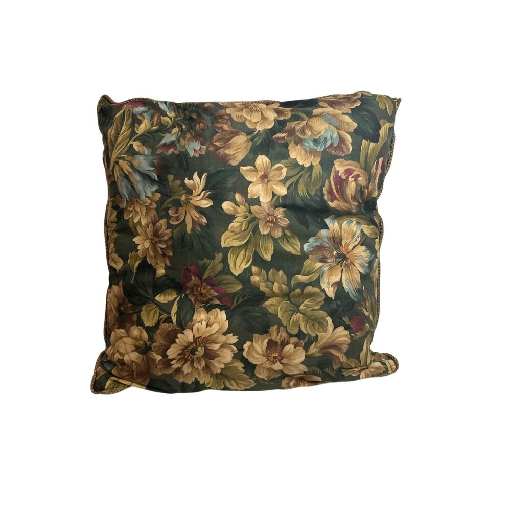 Corded Accent Pillow Sham Made with Ralph Lauren Edgefield Green Floral Fabric